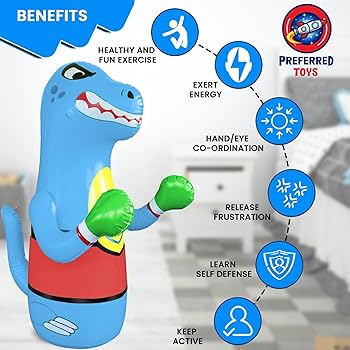 バッグ dinoworks treatment asia bag oops Preferred Toys - Inflatable Punching Bag for Kids - Bop Bag